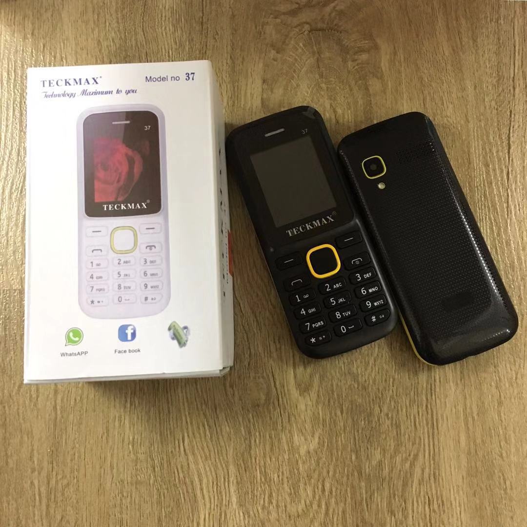 (Black/Yellow)OEM TECKMAX 37 Dual Sim Basic Phone(Ready Stock)